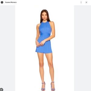 Nwt Susana Monaco High Halter Romper Laguna